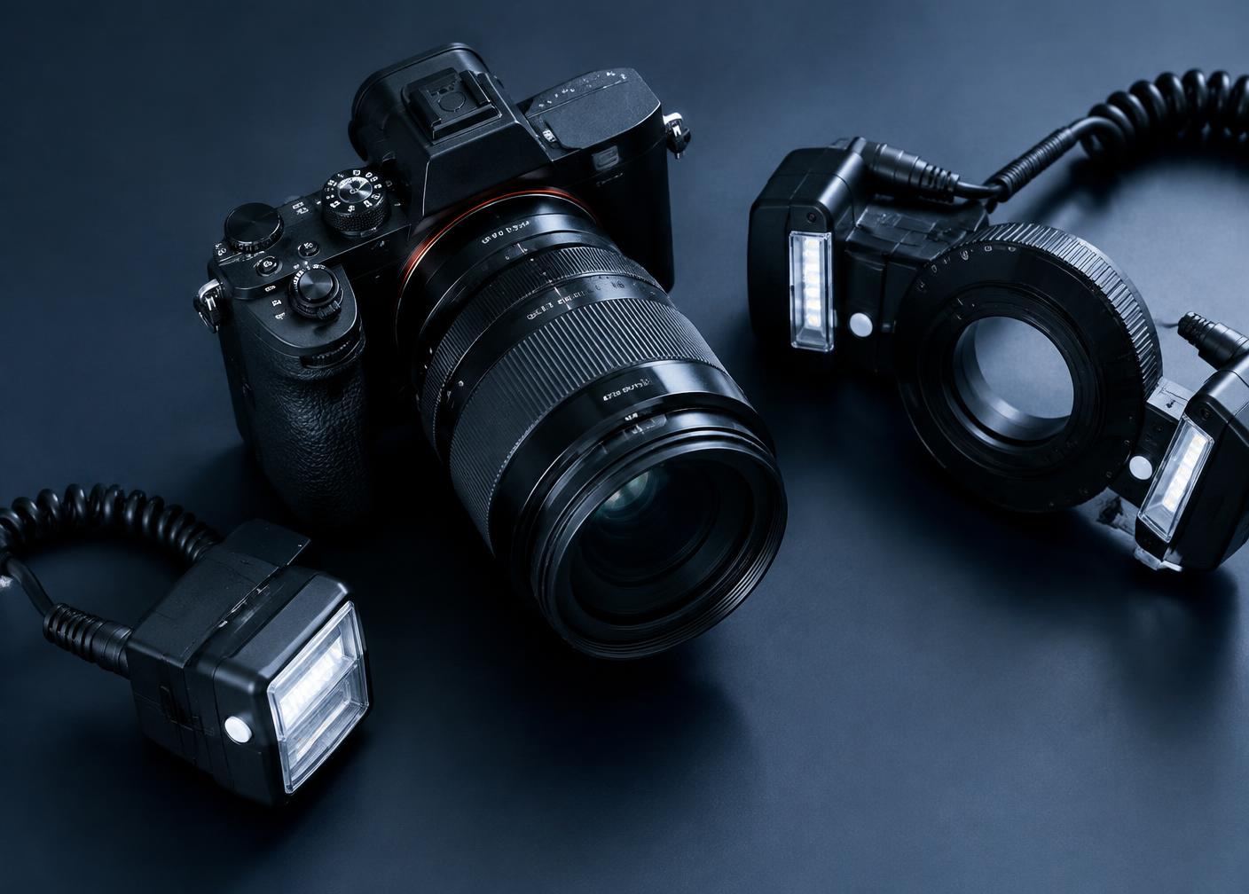 Camera and flash equipment used for consistent clinical photography
